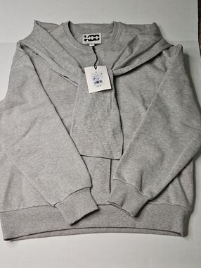 KBB by Kahlana Double Layer Heather Grey  Sweatshirt